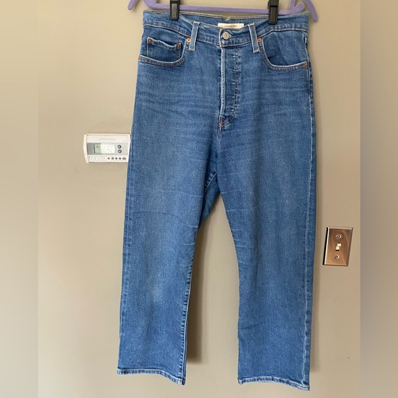 LEVIS Ribcage High-Rise Straight Jeans in Light Size 31 - Picture 4 of 9